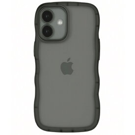 COCO case iPhone 16 パステルなくねくねケース COCO case ブラック 1818-16-BLACK