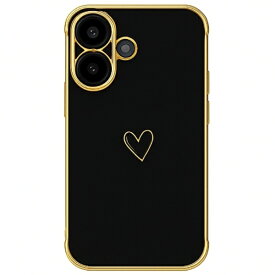 COCO case iPhone 16 キラリンハートケース COCO case ブラック 1716-16-BLACK