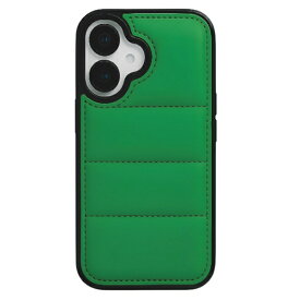 COCO case iPhone 16 ダウンみたいなふかふかケース COCO case グリーン 1830-16-GREEN