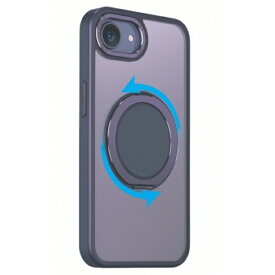 COCO case iPhone 17e/16e 360°回転する リング付きマットケース ディープパープル 1847-16E-DEEPPURPLE