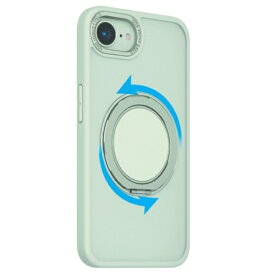 COCO case iPhone 16e 360°回転する リング付きマットケース COCO case ライムグリーン 1847-16E-LIMEGREEN