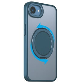 COCO case iPhone 16e 360°回転する リング付きマットケース COCO case ネイビー 1847-16E-NAVY