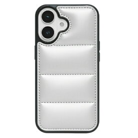COCO case iPhone 16e ダウンみたいなふかふかケース COCO case シルバー 1830-16-SILVER