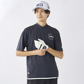 フィラゴルフ｜FILA GOLF モックネック半袖シャツ FILA GOLF ブラック 745687 [メンズ /身丈：71cm 袖丈：23cm 身幅：57cm]