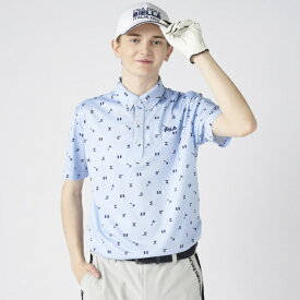 フィラゴルフ｜FILA GOLF プリント半袖シャツ FILA GOLF ブルー 744672Y [メンズ /着丈：69cm 袖丈：20cm 身幅：50cm]