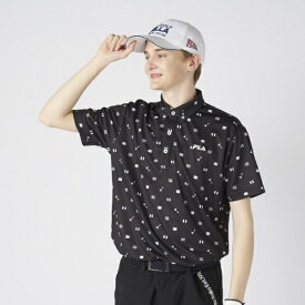 フィラゴルフ｜FILA GOLF プリント半袖シャツ FILA GOLF ブラック 744672Y [メンズ /着丈：73cm 袖丈：23cm 身幅：57cm]