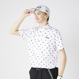 フィラゴルフ｜FILA GOLF プリント半袖シャツ FILA GOLF ホワイト 744672Y [メンズ /着丈：73cm 袖丈：23cm 身幅：57cm]