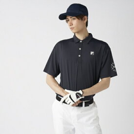 フィラゴルフ｜FILA GOLF バックプリントポロシャツ FILA GOLF ブラック 745682 [メンズ /身丈：72cm 袖丈：24cm 身幅：60cm]