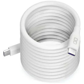 CIO｜シーアイオー スパイラルシリコンケーブル Type-C to C 2m ホワイト CIO-SLSC30000-CC2-WH