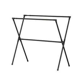 天馬 多機能 布団干し 伸縮式 X型 4枚 屋外用 PORISH ブラック PSBK-12