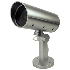 YAZAWA｜ヤザワ バレット型防雨ダミーカメラ　SE205　人感センサーで赤色LED点滅＆首振り　単3形アルカリ乾電池×2本(別売)