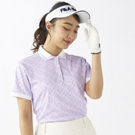 フィラゴルフ｜FILA GOLF レディース デジタルフォントタイポ柄 半袖シャツ パープル 755643 [レディース /Mサイズ]【返品交換不可】