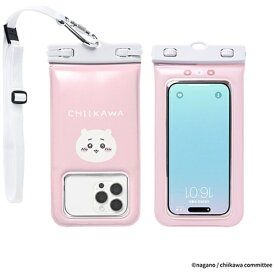 HAMEE｜ハミィ ちいかわ/DIVAID フローティング防水ケース ワイドサイズ ショルダーストラップ ちいかわ/フェイス 697-181786