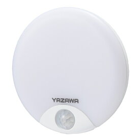 YAZAWA｜ヤザワ 丸型面発光センサーライト　NCSMN86　USB充電（Type-C）背面マグネット付き [白色 /充電式]