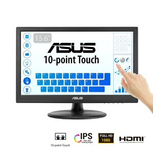 ASUS�b�G�C�X�[�X PC���j�^�[ (�^�b�`�p�l��) �u���b�N VT169HE [15.6�^ /�t��HD(1920×1080) /���C�h /61Hz]