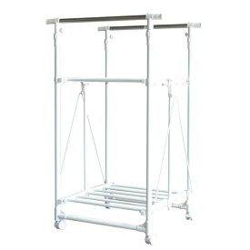 B.Bファニシング｜B.B FURNISHING ワンタッチ収納洗濯物干しラック　ホワイト　ONLR-0040WHT 【メーカー直送・代金引換不可・時間指定・返品不可】