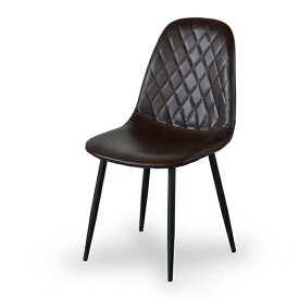 B.Bファニシング｜B.B FURNISHING ダイヤステッチチェアー　レザーブラウン　ONDC-0050LBR【キャンセル・返品不可】 【メーカー直送・代金引換不可・時間指定・返品不可】
