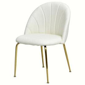 B.Bファニシング｜B.B FURNISHING マーメイドレザーチェアー　ホワイト　ONDC-0075LWH【キャンセル・返品不可】 【メーカー直送・代金引換不可・時間指定・返品不可】