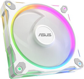 ASUS｜エイスース ケースファン (120mm / 逆回転 / 1pcs / 白) MR120/REVERSE/ARGB/FAN/WHITE