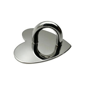 オズマ｜OSMA スマホ用ハート型背面チャームパーツベース シールタイプ 2個入り シルバー SH-01SV