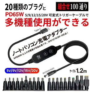 YouZipperb[Wbp[ USB-C  DC 20ޕϊRlN^P[u [[d /1.2m /USB Power Delivery /65W] m[gPCp PDX-65W20