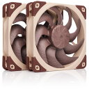 Noctua｜ノクチュア ケースファンx2 [120mm /1800RPM] NF-A12X25-G2-PWM-SX2-PP