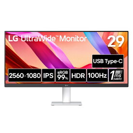 【エントリーで最大2万ポイント当たる｜2/25まで】 LG｜エルジー USB-C対応 PCモニター LG UltraWide Monitor 29U531A-W [29型 /UltraWide FHD(2560×1080） /ワイド /100Hz]