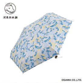 小川｜Ogawa 雨傘 折りたたみ傘 コンパクト 河馬印本舗 折り紙（青藤/あおふじ） LDWS-CM50PM-6 [晴雨兼用傘 /レディース /50cm]