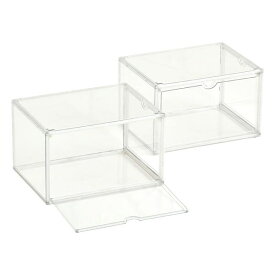 B.Bファニシング｜B.B FURNISHING マルチクリアボックス(2個セット)　クリア　ONBX0118PLCLR【キャンセル・返品不可】 【メーカー直送・代金引換不可・時間指定・返品不可】