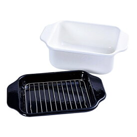 コージークック｜CozyCook コージークックホーロー角型ワイド天ぷら鍋　（バット・アミ付） ＜ANB4801＞ ブラック [IH対応]