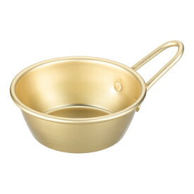 前川金属工業所｜MAEKAWAKINZOKUKOGYOSHO アルマイト　マッコリカップ　手付　11cm　ゴールド　360cc ＜RMT2102＞
