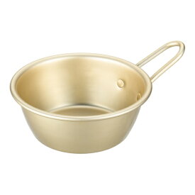 前川金属工業所｜MAEKAWAKINZOKUKOGYOSHO アルマイト　マッコリカップ　手付　13cm　ゴールド　510cc ＜RMT2104＞
