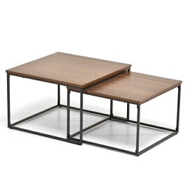 B.Bファニシング｜B.B FURNISHING Nid　ネストテーブル　ブラウン　NITB0206MOBRN NID 【メーカー直送・代金引換不可・時間指定・返品不可】