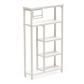 B.Bファニシング｜B.B FURNISHING Nid　ペーパーホルダー付き収納ラック　ホワイト　NIRC0207MOWHT NID【キャンセル・返品不可】 【メーカー直送・代金引換不可・時間指定・返品不可】