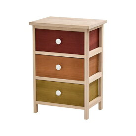 B.Bファニシング｜B.B FURNISHING Gimletチェスト3段　オレンジ　ONLS0212MOORN【キャンセル・返品不可】 【メーカー直送・代金引換不可・時間指定・返品不可】