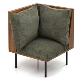 B.Bファニシング｜B.B FURNISHING infinite　L型角ソファー　コーデュロイグリーン　IFSE0316COGRN infinite 【メーカー直送・代金引換不可・時間指定・返品不可】