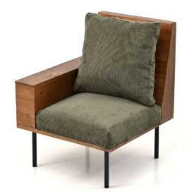 B.Bファニシング｜B.B FURNISHING infinite　収納庫肘置きソファー　コーデュロイグリーン　IFSE0317COGRN infinite 【メーカー直送・代金引換不可・時間指定・返品不可】