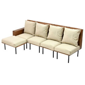 B.Bファニシング｜B.B FURNISHING infinite　四人掛けカウチソファー　キャンバスベージュ　IFSE0324CABEG infinite 【メーカー直送・代金引換不可・時間指定・返品不可】