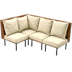 B.Bファニシング｜B.B FURNISHING infinite　三人掛けL型ソファー　キャンバスベージュ　IFSE0325CABEG infinite 【メーカー直送・代金引換不可・時間指定・返品不可】