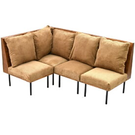 B.Bファニシング｜B.B FURNISHING infinite　三人掛けL型ソファー　コーデュロイブラウン　IFSE0325COBRN infinite 【メーカー直送・代金引換不可・時間指定・返品不可】