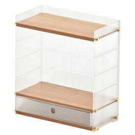 B.Bファニシング｜B.B FURNISHING アクリル　引出し収納棚　1段　ナチュラル　ONLS0345PLNAT【北海道・沖縄・離島配送不可】 【メーカー直送・代金引換不可・時間指定・返品不可】