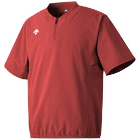 デサント｜DESCENTE メンズ 野球ジャケット 半袖 ストレッチジャケット レッド DB5SJK32M [メンズ /Mサイズ]