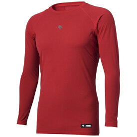 デサント｜DESCENTE メンズ 丸首長袖アンダーシャツ レッド DB5SUD20M [メンズ /Oサイズ]