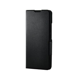 ELECOM｜エレコム OPPO Reno13 A ケース レザー カバー 手帳型 マグネット フラップ 衝撃吸収 超軽量 薄型 スタンド機能付 UltraSlim ブラック PM-O251PLFUBK