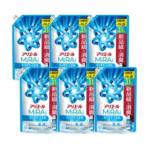 P&G|ピーアンドジー アリエール 洗濯洗剤 Mirai(ミライ) 超濃縮洗剤 ウルトラジャンボサイズ 詰め替え 大容量 洗剤 まとめ買い 980g×6個