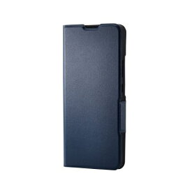 ELECOM｜エレコム OPPO Reno13 A ケース レザー カバー 手帳型 マグネット フラップ 衝撃吸収 超軽量 薄型 スタンド機能付 UltraSlim ネイビー PM-O251PLFUNV