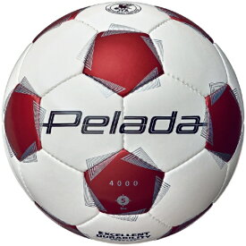 モルテン｜molten サッカーボール ペレーダ4000 5号 ホワイト×メタリックレッド F5K4000-WR