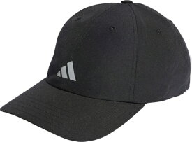 アディダス｜adidas 男女兼用 ランニング エッセンシャルズ AEROREADY 6パネル ベースボールキャップ ブラック×マットシルバー EVJ86 [ユニセックス /OSFWサイズ(54-57cm)]