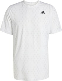 アディダス｜adidas メンズ クラブ テニス クライマクール グラフィックTシャツ ホワイト×ダッシュグレー JUS33 [メンズ /Mサイズ]
