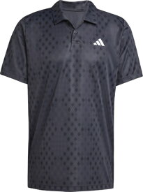アディダス｜adidas メンズ クラブ テニス クライマクール グラフィック ポロシャツ カーボン×ブラック JUS35 [メンズ /Lサイズ]